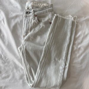 rag & bone Light Gray Straight Leg Jeans